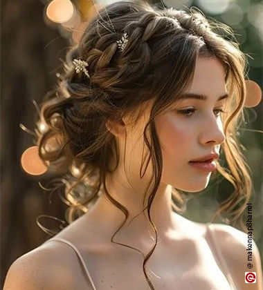 hairstyles for people with round face - modern amish braids
