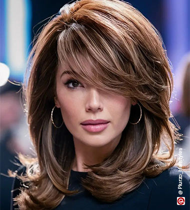 hair style for layer cut - extreme side swept
