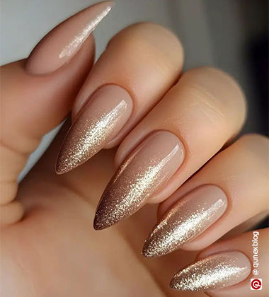 golden ombre nails