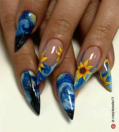 starry night nails