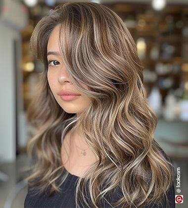 asian woman with babylights
