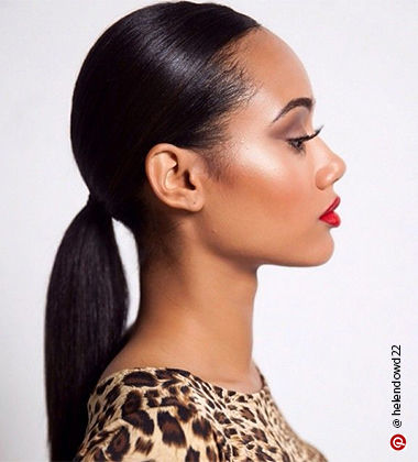 sleek pony hairstyle for summer