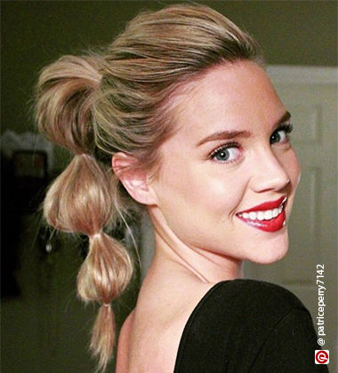  high pony with bubble braids for summer hairstyle
