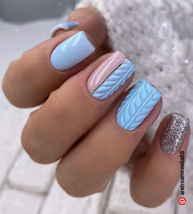 Negative space nail art