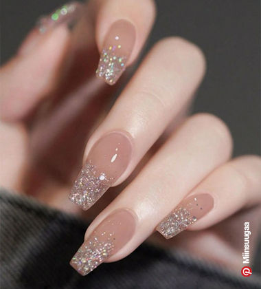 Negative space nail art