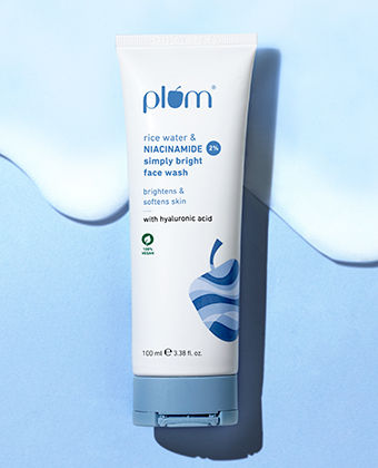 Plum 2% Niacinamide Face Wash With Rice Water For Oily Skin, Brightens & Hydrates