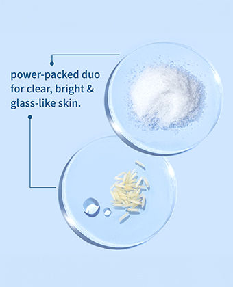 Niacinamide and rice water for skin