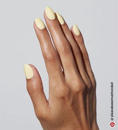 easy nail art at home - butter yellow nails