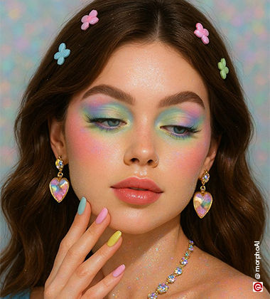Pastel Paradise look for Nykaaland 2025