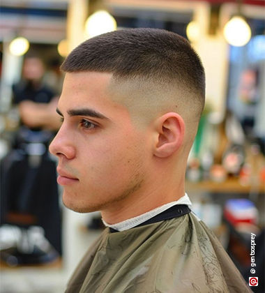 best hairstyles for thin hair men - Crew Cut