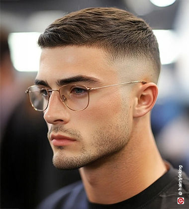hairstyles for men with thin hair - low fade