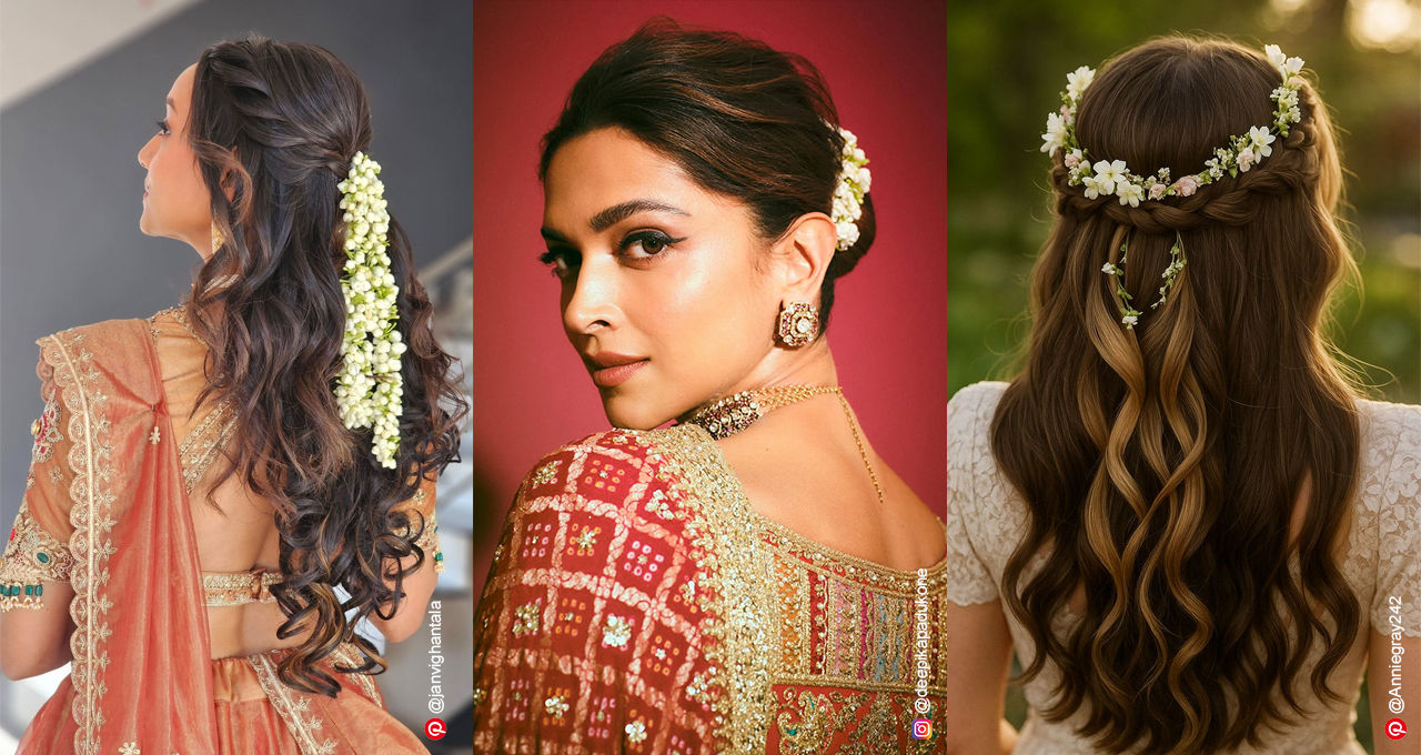 Simple & Elegant Haldi Hairstyle for Bride – Bridal Hair Ideas