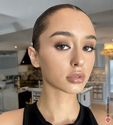 woman with black eyeshadow