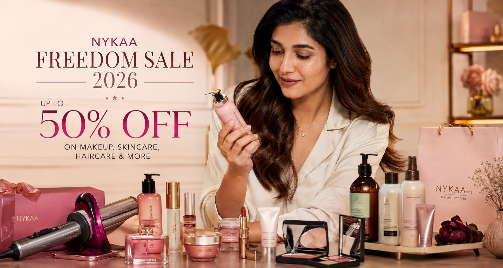 Nykaa Freedom Sale 2026: Up to 50% Off on Makeup, Skincare, Haircare & More
