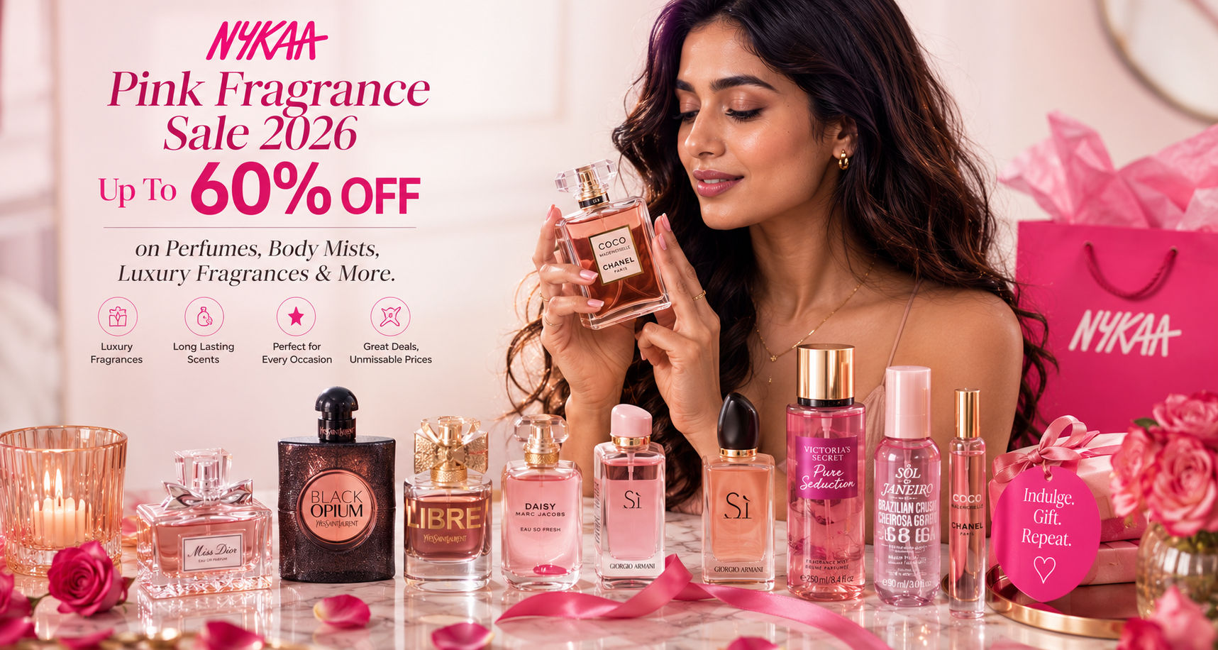 Nykaa Pink Fragrance Sale 2026: Up to 60% OFF on Perfumes, Body Mists, Luxury Fragrances & More