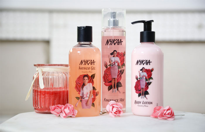 Nykaa bath and body range – country rose