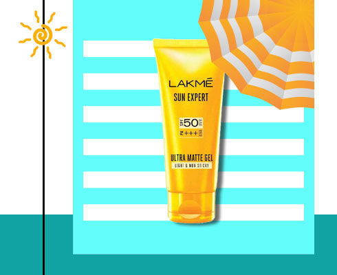 best sunscreen for acne prone skin- Lakme Sun Expert Ultra Matte Spf 50 Pa+++ Gel