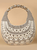 Beige Necklace Handbag