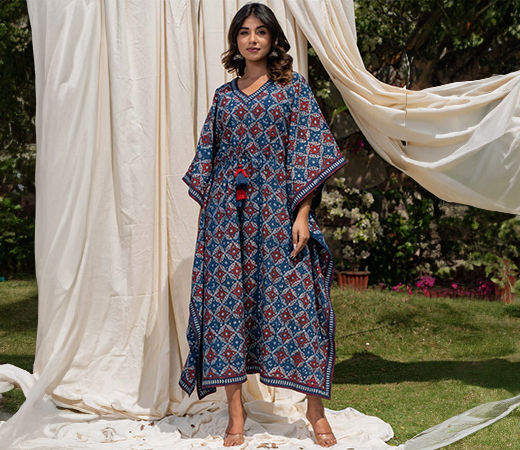 Navy Blue Embroidered Blouse