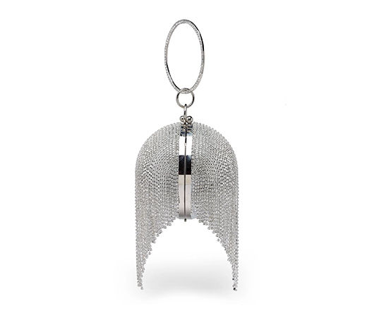 Disco Ball Silver Bucket Bag