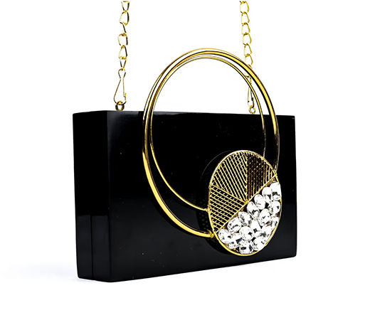 Black Luxury Embellished Clutch