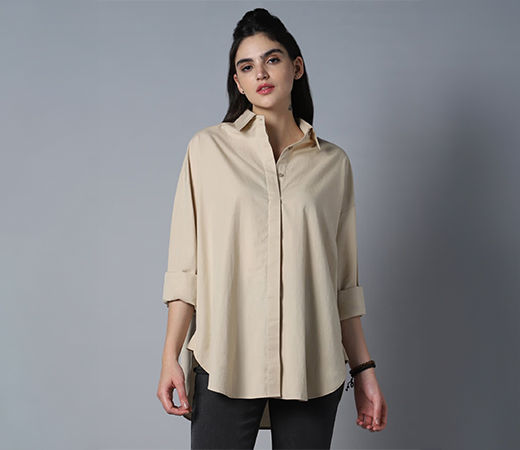 Oversized cotton shirt
