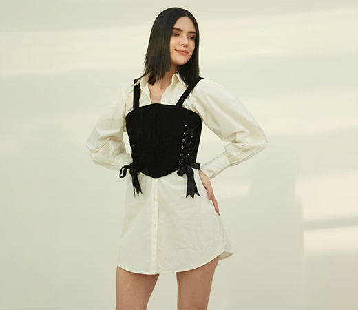 White shirt with corset 