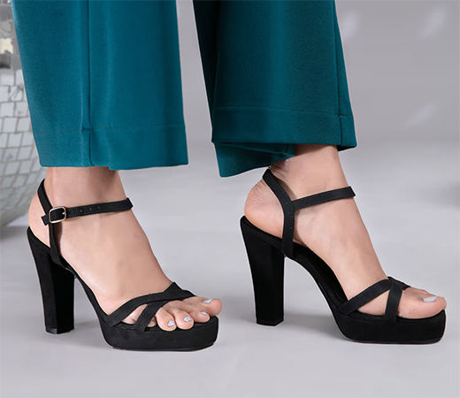 RSVP by Nykaa Fashion Black Dusky Hours Block Heels