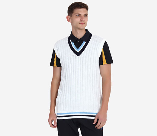 Joe Hazel Ivory tennis sweater
