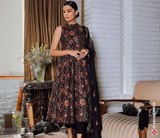 Dark floral dress