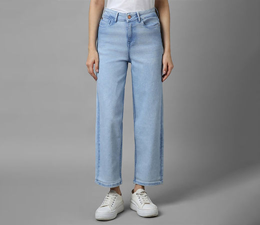 Women’s Blue Regular Fit Light Wash Jeans by Allen Solly