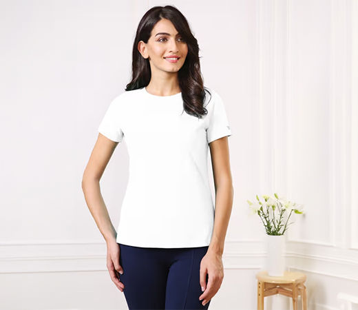 Crew neck white tee by Van Heusen