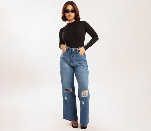 Off Duty India High Waisted Baggy Jeans