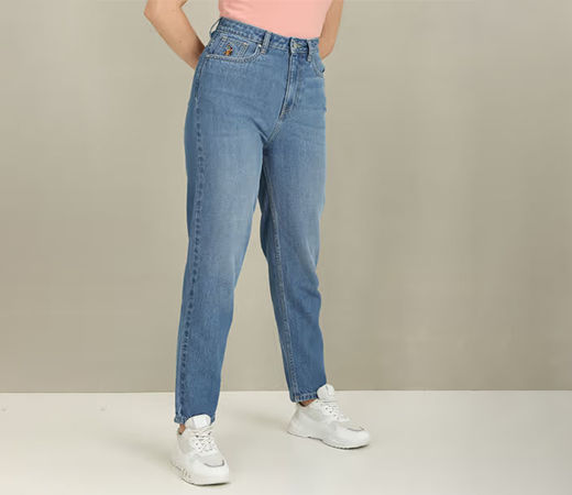 U.S. POLO ASSN. Mom Fit High Rise Jeans