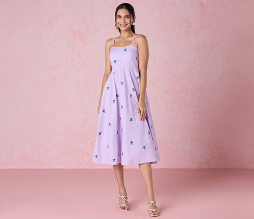 Lilac Dress by Twenty Dresses by Nykaa Fashion