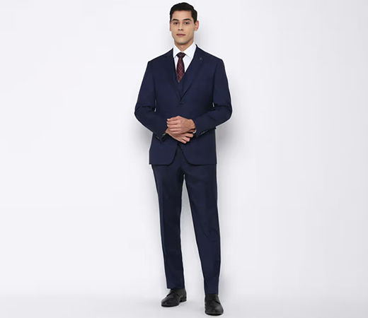 Allen Solly Navy Three Piece Suit