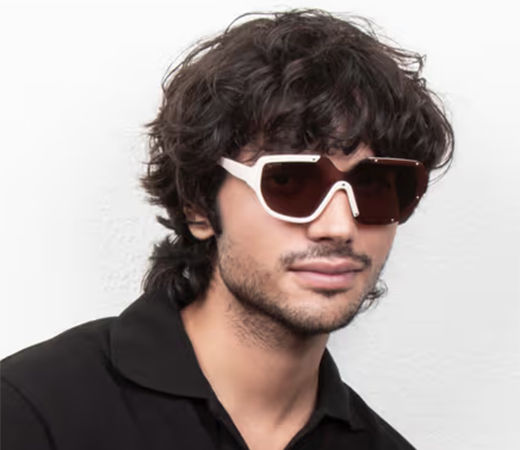 Ted Smith Stylish UV Protection Shield Sunglasses Irregular Frame