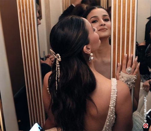 Alia Bhatt wearing an embellished bow pin