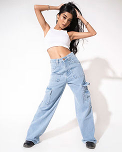 Off Duty India Cargo Wide Leg Denims
