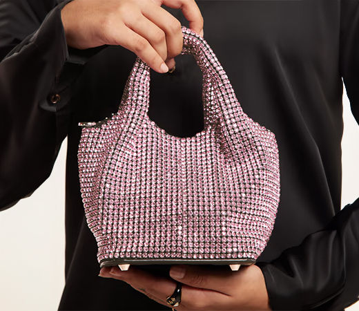 RSVP by Nykaa Fashion Pink Embellished Small Handbag