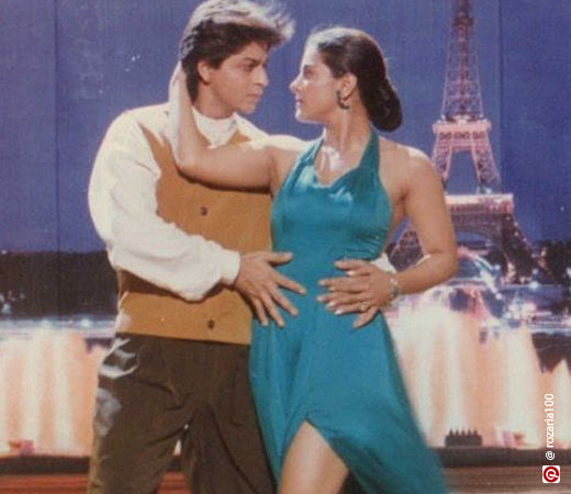 Kajol and Shah Rukh Khan in a still from DDLJ