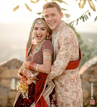 bride with her mouth open