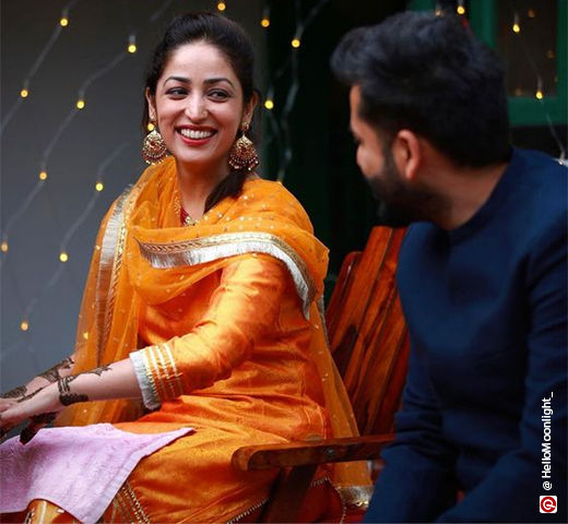 mehndi outfit ideas from Yami Gautam