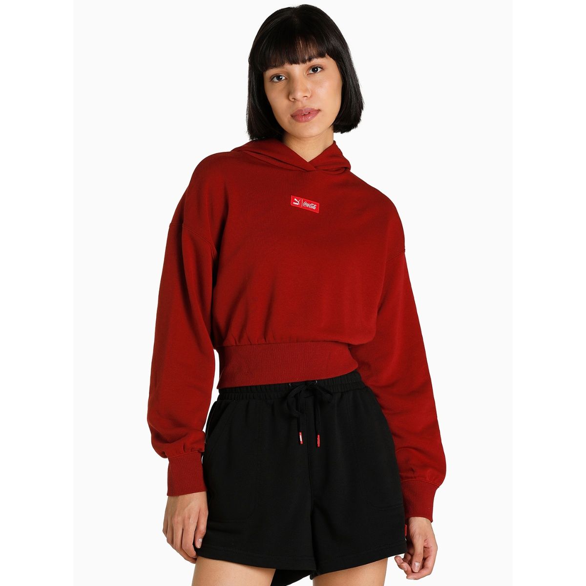 Coca cola cropped hoodie best sale
