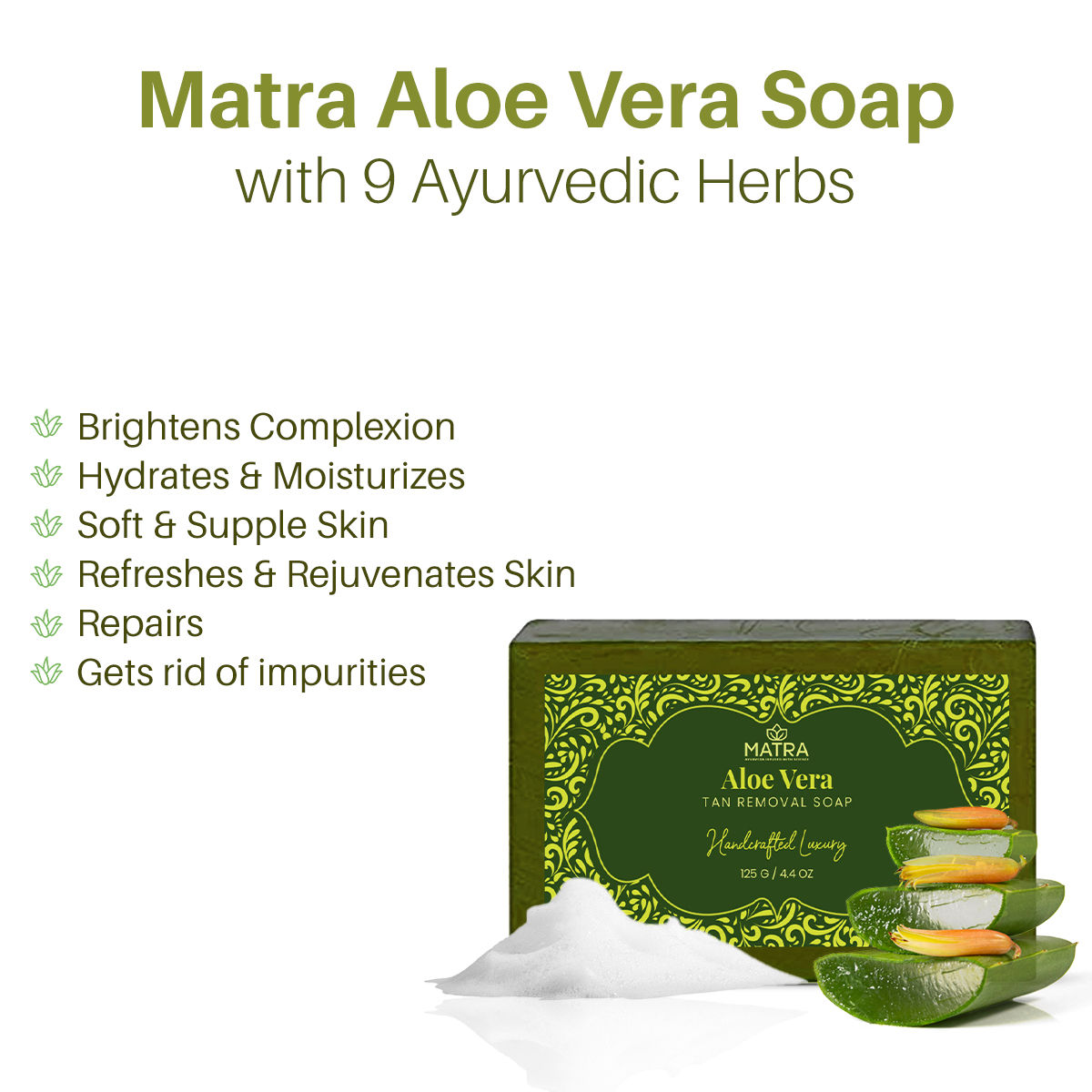 Matra Aloe Vera Neem Tan Removal Bathing Soap Pack of 2