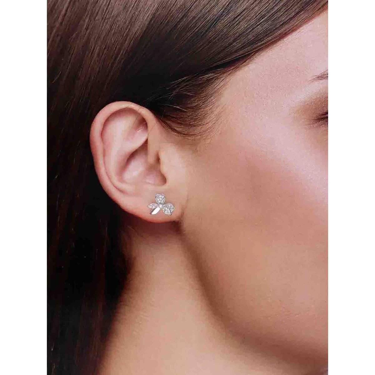 Kai Jewel Sterling Pink Chic Floral Stud Earrings