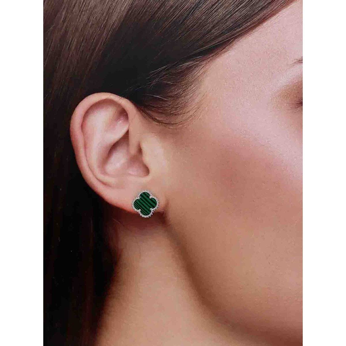 Kai Jewel Sterling Silver Chic Clover Stud Earrings