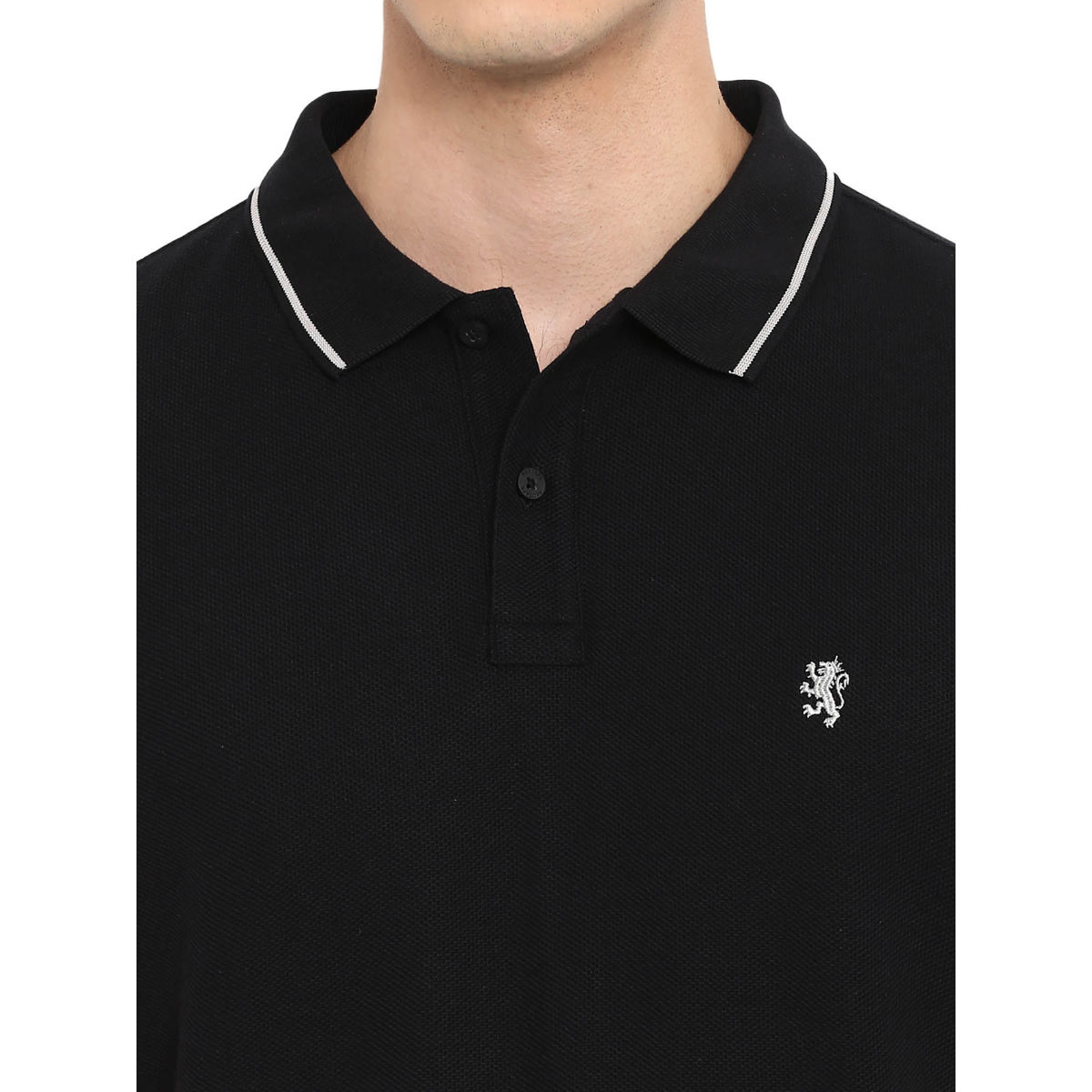 Buy Red Tape Black Half Sleeves Polo T-Shirt Online