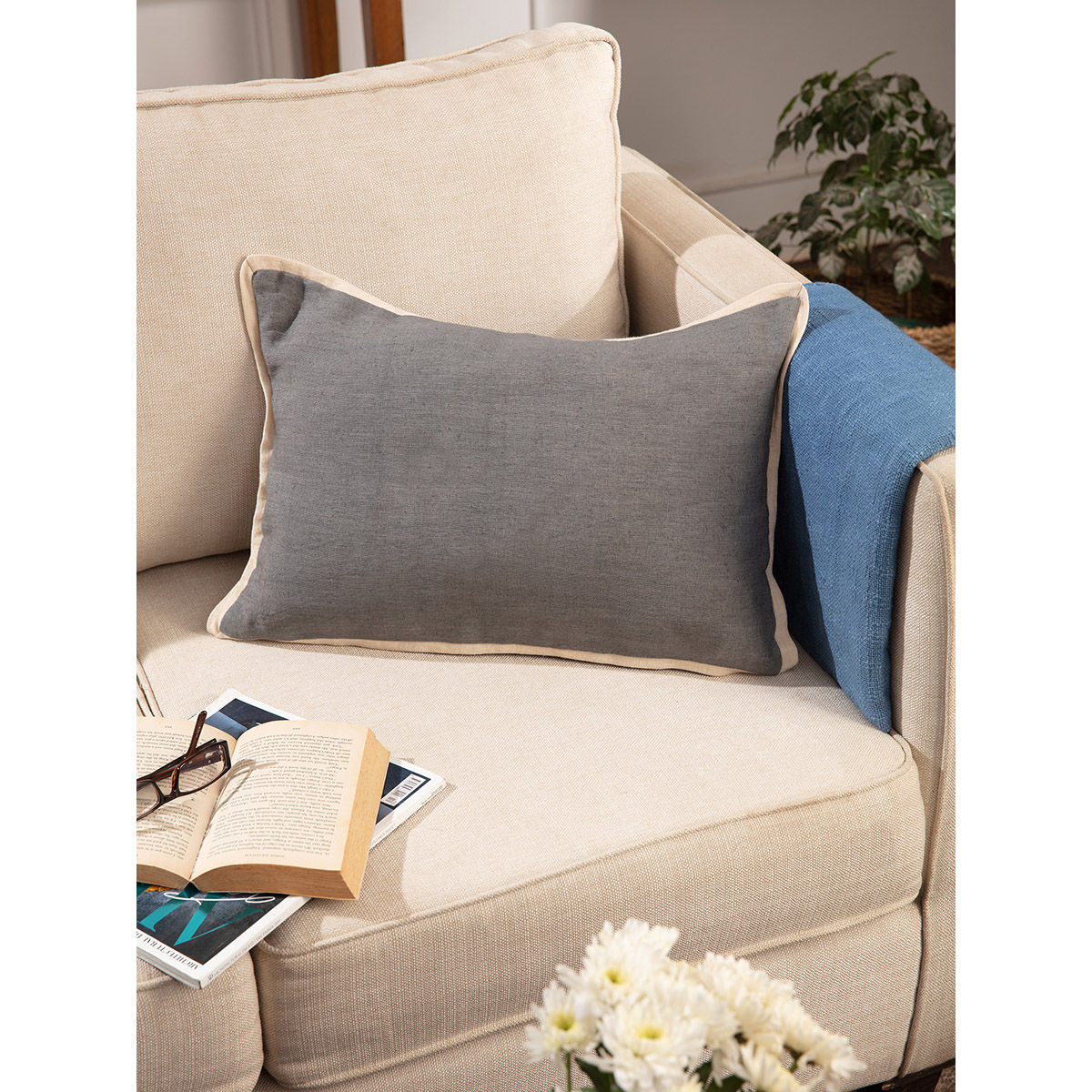 Twig & Twine Primo Linen Grey Cushion Cover Buy Twig & Twine Primo