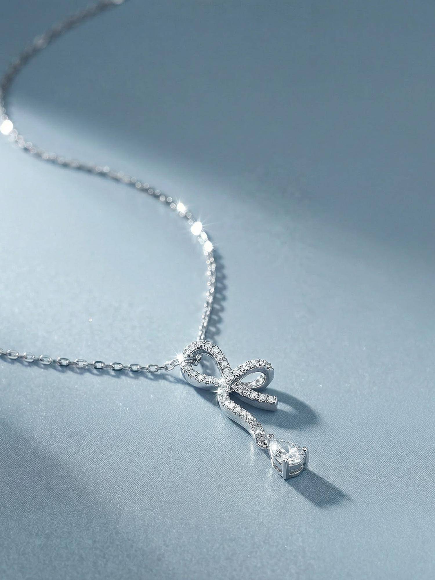 Palmonas Soft Knot Drop 925 Sterling Silver Necklace for Women